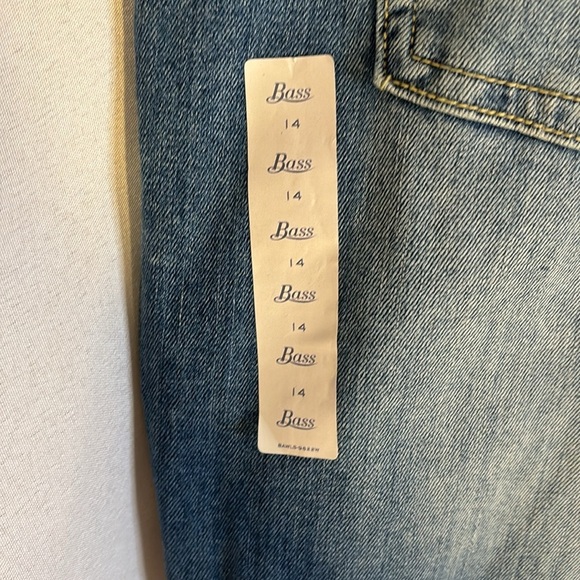 Bass Denim Bib Overall Farmer Utility Workwear Size 14 Dusty Vintage - Picture 7 of 11